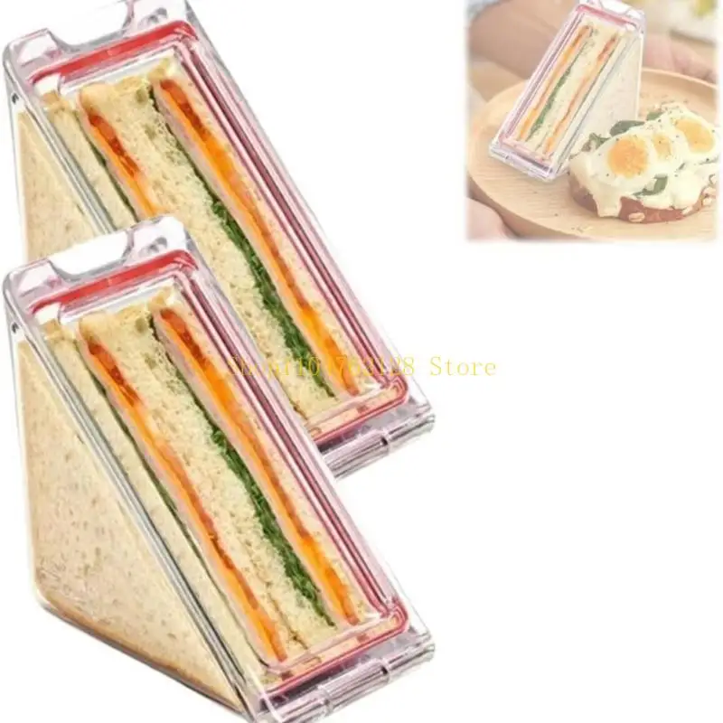Triangle Sandwich Container les jours à usage rangement alimentaire Case petit-déjeuner