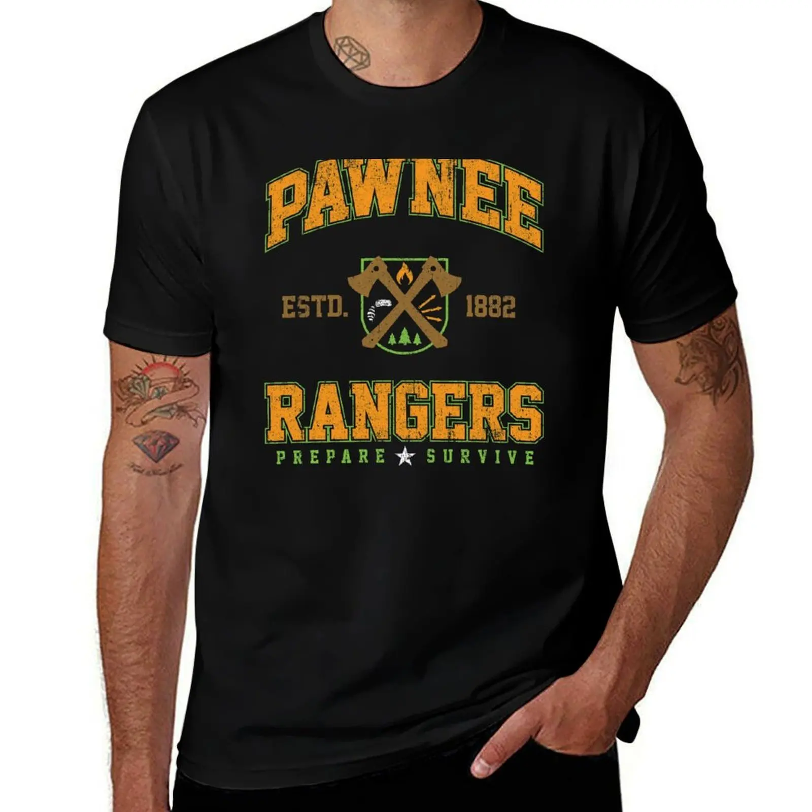 Pawnee Rangers T-Shirt Casual Soft Cotton Short Sleeve Tee T-Shirt