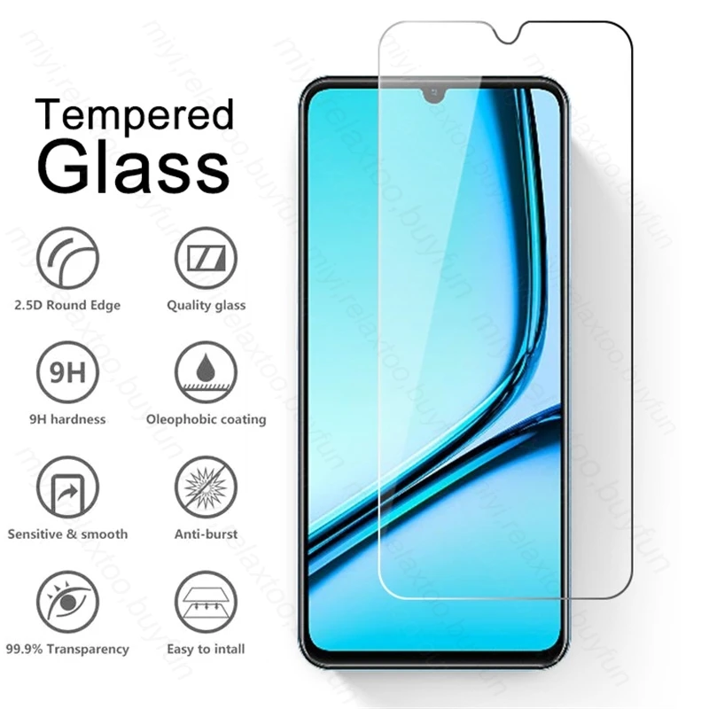 4 in 1 full cover tempered protective glass case for realme note 50 note50 4g camera lens protection case on realmi not 50 2024