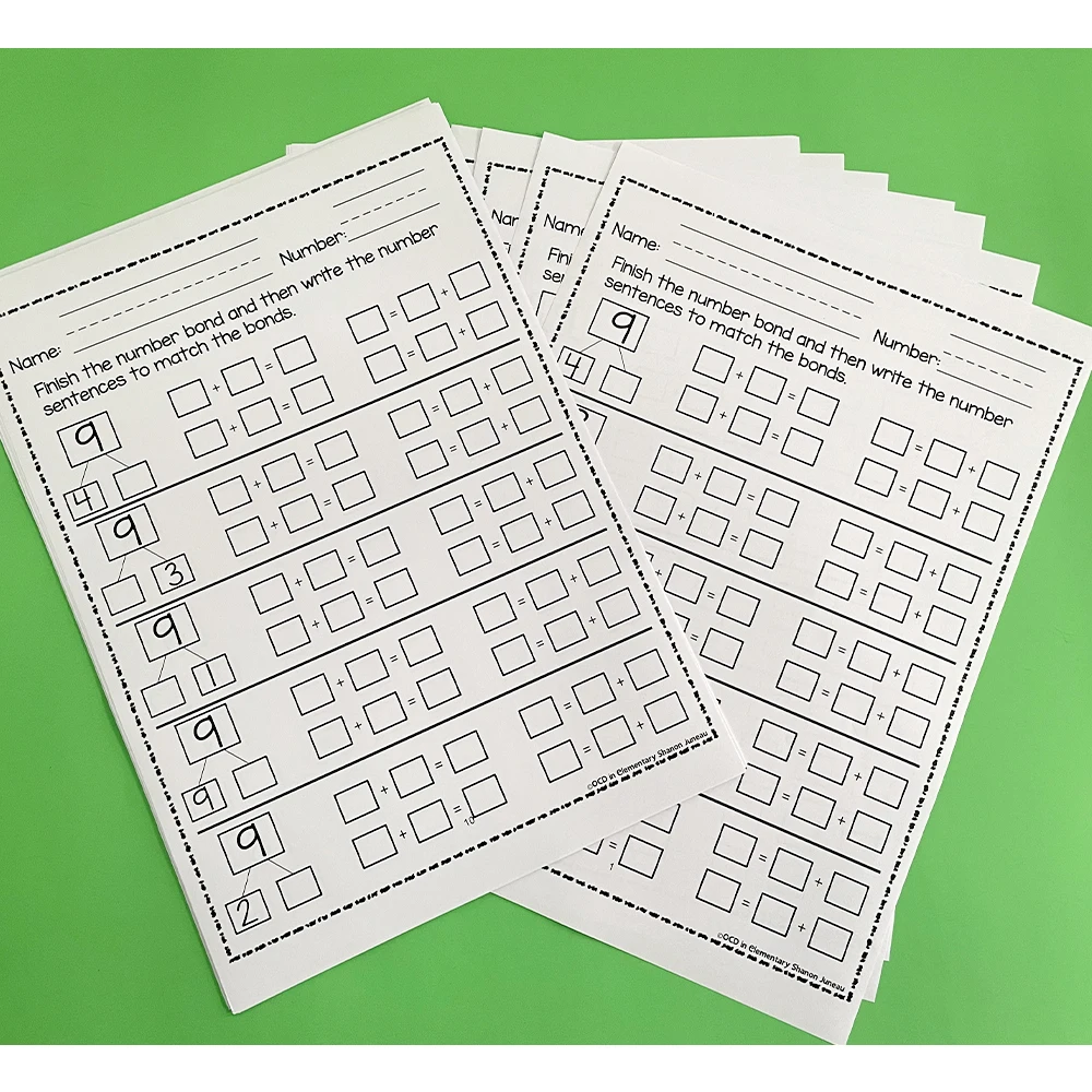 Math Adição Prática Planilha para Crianças, Homework Materiais, Educação Infantil, No. 10 Matemática, Decomposição, Materiais de Ensino, 26 Páginas