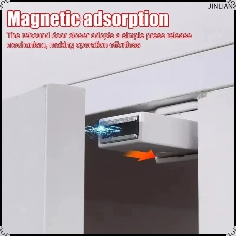 1/4sets Cabinet Door Bouncer Magnetic Door Catches Wardrobe Door Stops Drawer Push Closer Cabinet Latch Catch Heavy Duty Closers