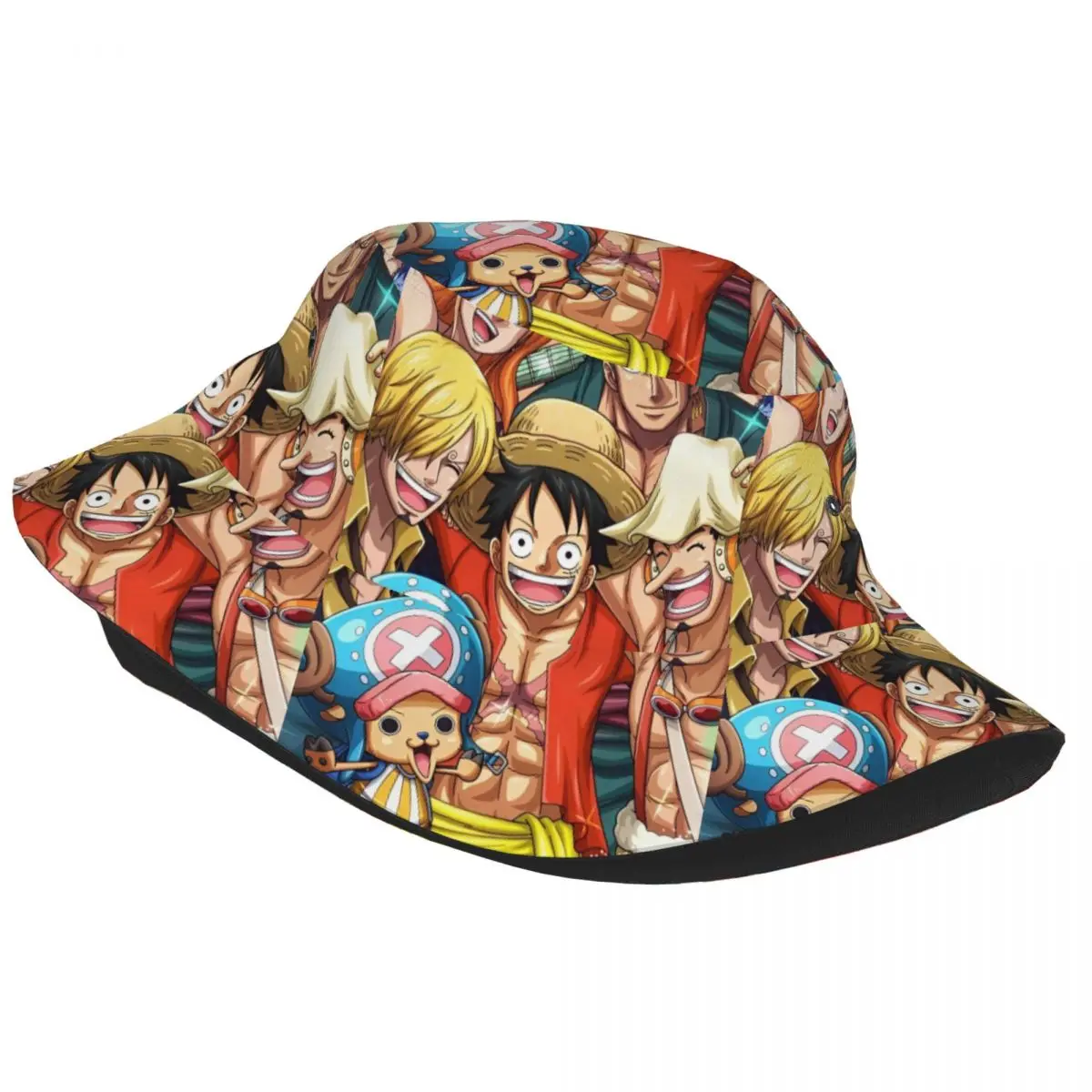 One Piece Bucket Hats for Girl Vocation Monkey D. Luffy Field Hat Casual Foldable for Outdoor Fishing Cap Ispoti Hat