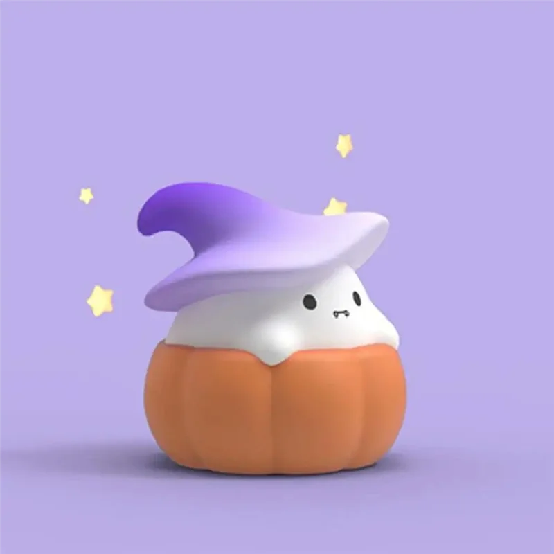 

LED Pumpkin Ghost Silicone Lamp Silicone LED Light Nightlights USB Rechargeable Bedside Lamp For Offices Bedroom-AT36