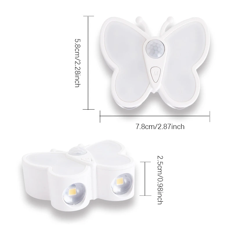 1PC/2PCS，LED Night Light, USB Rechargeable, Three Light Colors, Smart Motion Sensor—Perfect for the Living Room and Bedroom