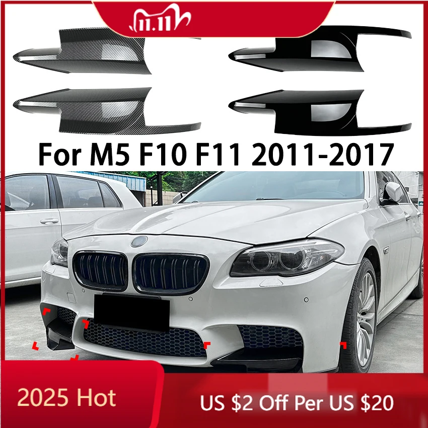 

Внутренние молдинги для BMW 5 серии M5 F10 F11 2011-2017, угол переднего бампера, ветровая наклейка на автомобиль, модификация внешнего украшения