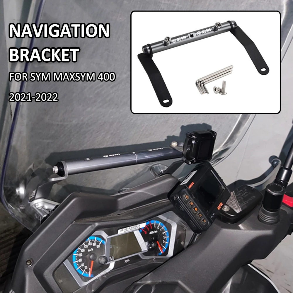 Motorcycle Mobile Phone Holder GPS Navigation Bracket Driving Recorder Stand Support FOR SYM MAXSYM 400 Maxsym400 2021 2022