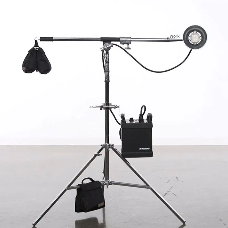 Made In China Iron Small Photography Light Stand Tripod  Height 420cm Load Capacity 25kg Adjustable Leveling Feet 155M