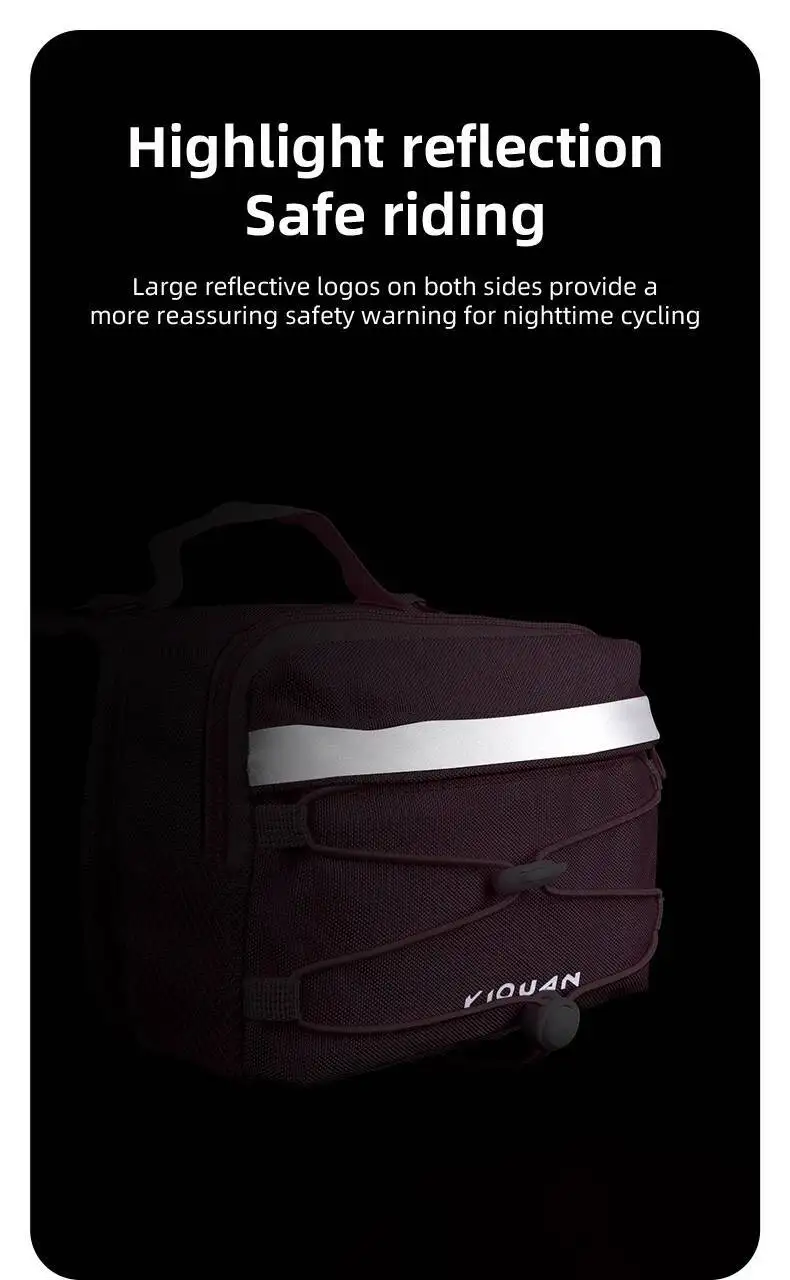 ESLNF Fahrradrahmentasche MTB mit oberer Gepäckträgertasche, reflektierender Streifen, mehrfarbig, für Fahrrad, wasserdicht, Rennrad – Detail 10
