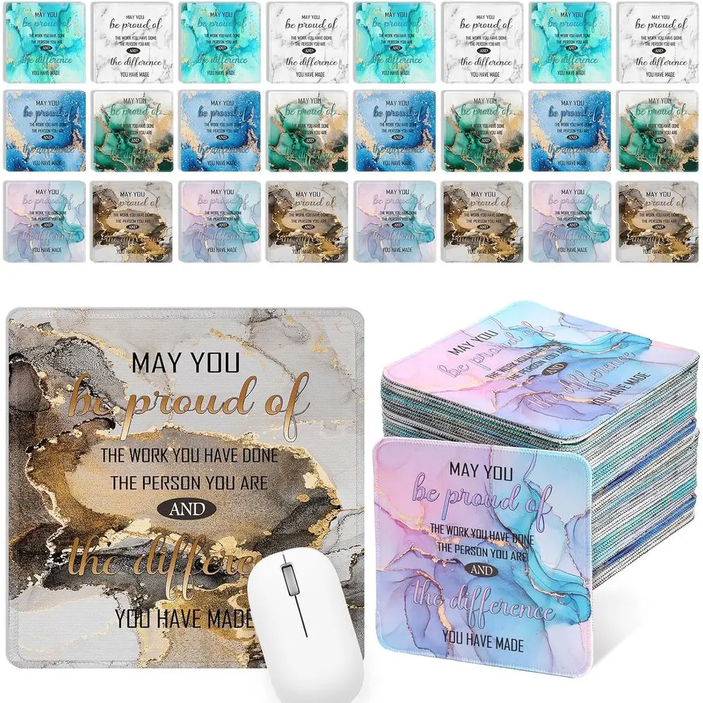 

Bulk Marble Mouse Pads: 24-Piece Christmas Gifts for Medical Staff & Teachers, Employee Appreciation