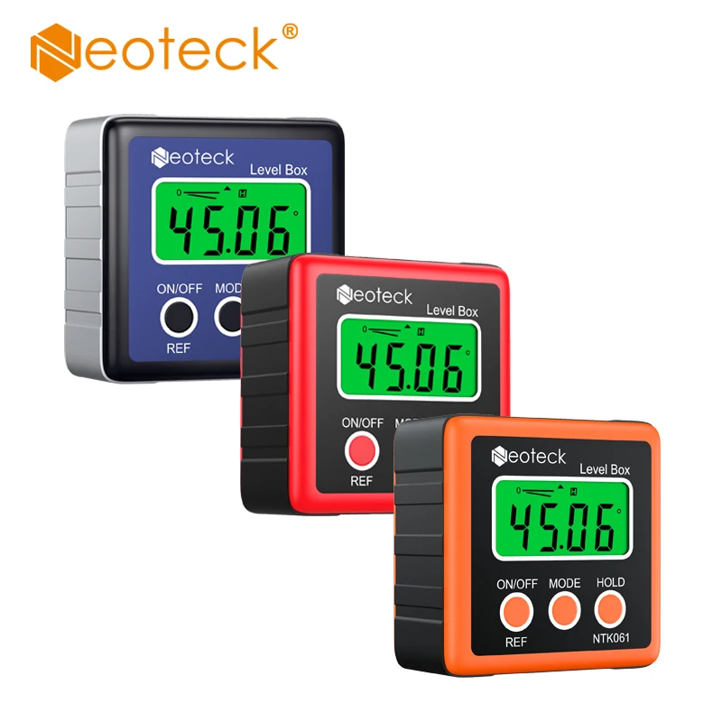 Neoteck Digital Inclinometer 4*90 Degree Magnetic Spirit Level Angle Finder Gauge Level Box Protractor Meter Tilt Measure Tool