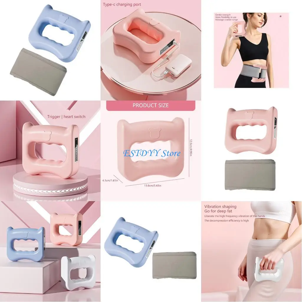 

G6DE P0rtable Deep Tissue Roller For Neck Shoulder 5 Adjustable Modes ABS Design 215g