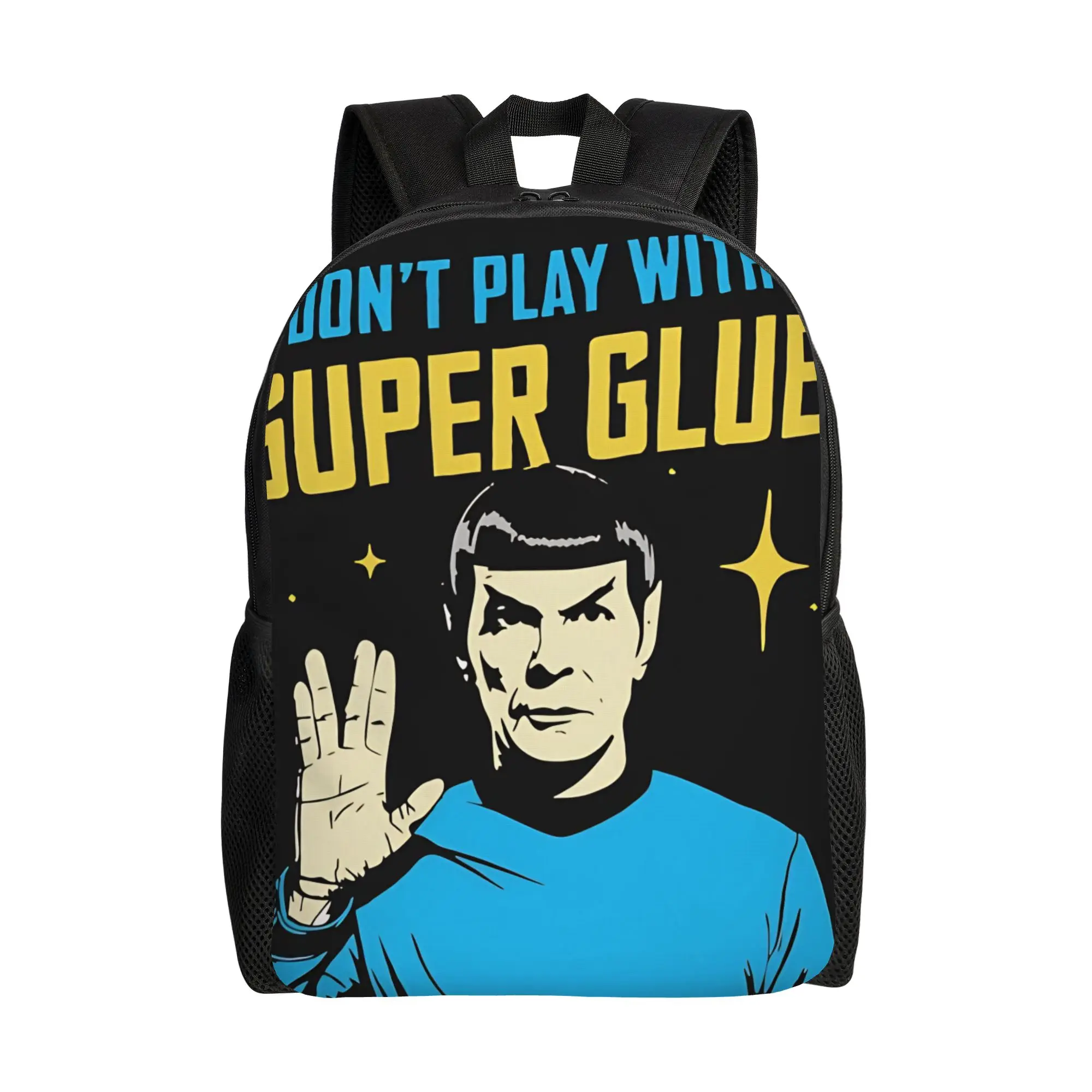

Don't Play With Super Glue Backpack Teen Stars Treks Large Backpacks Polyester Modern High School Bags Cycling Colorful Rucksack