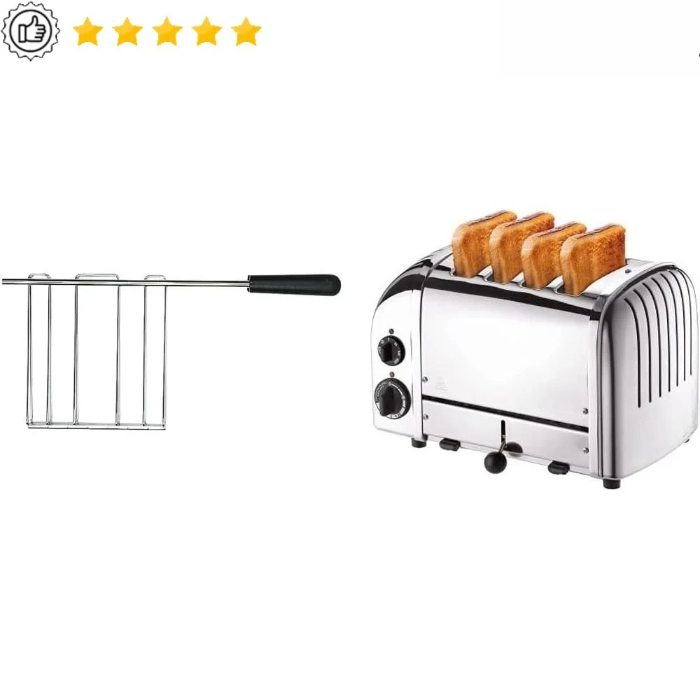 

For Classic Toaster 4-Slice with Dual Sandwich Cage Bagel Defrost Settings Repairable ProHeat Elements Non-Slip Feet Toasting