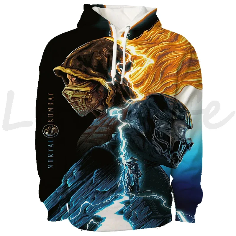 Mortal Kombat 3D Printed Hoodies Men's Clothes New Harajuku Hooded Sweatshirt Casual Hoody Men Cool Graphic Pullover Streetwear