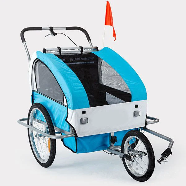 2022Popular children's bicycle trailer high quality transportation trailer travel jogging bicycle hook Trailer with reflector