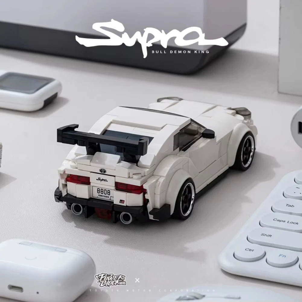 Sports Car Toyota No.Supra MOC 367PCS Speed Racer Car Building Blocks Vehicle Bricks with Container Display Box Xmas Gift
