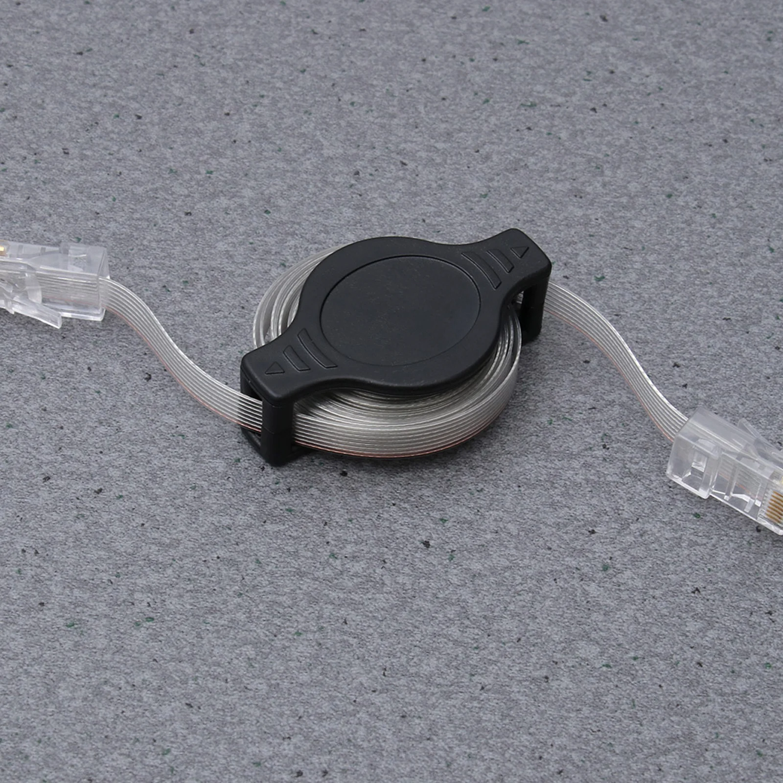 

Mini 1.5m Retractable Network Ethernet Cable Black Portable Lightweight Easy Use Travel Backup Retracble Cable