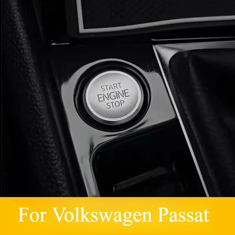 For Volkswagen Passat One-click Start Protective Film Automotive Interior Film Decorative Sticker TPU Transparent Protective