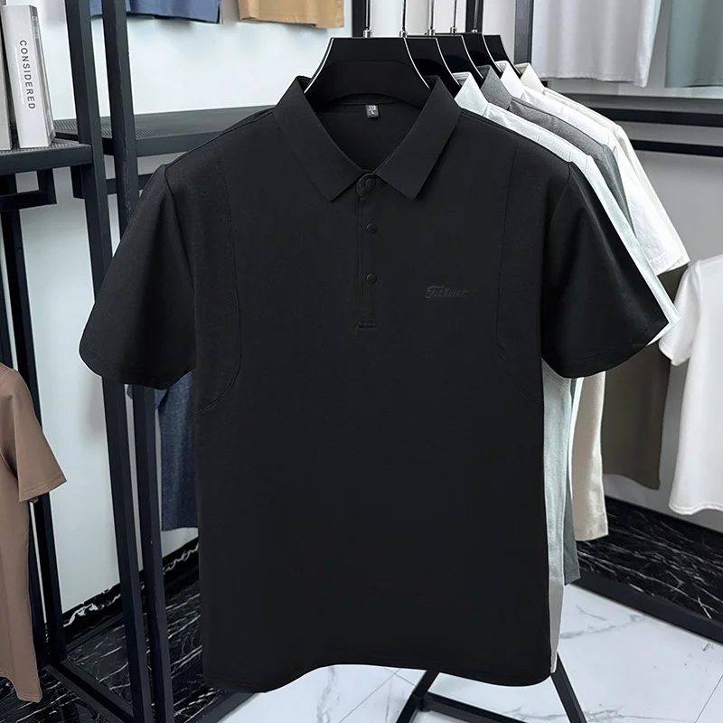 Designer Edition Herren Kurzarm-Poloshirt mit Revers, Knöpfen, Belüftungslöchern und Buchstabendruck – Modischer Trend, Bestseller für Herren – Detail 24