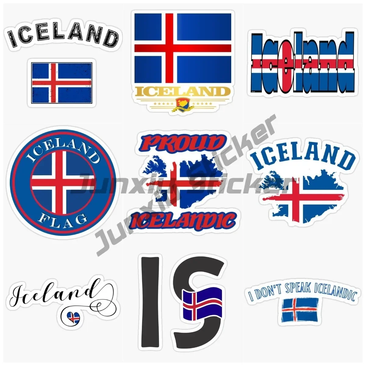 

Iceland Flag Emblem Vinyl Self Adhesive Sticker Motorcycle Car PVC Vinyl Sticker Accessories Decal