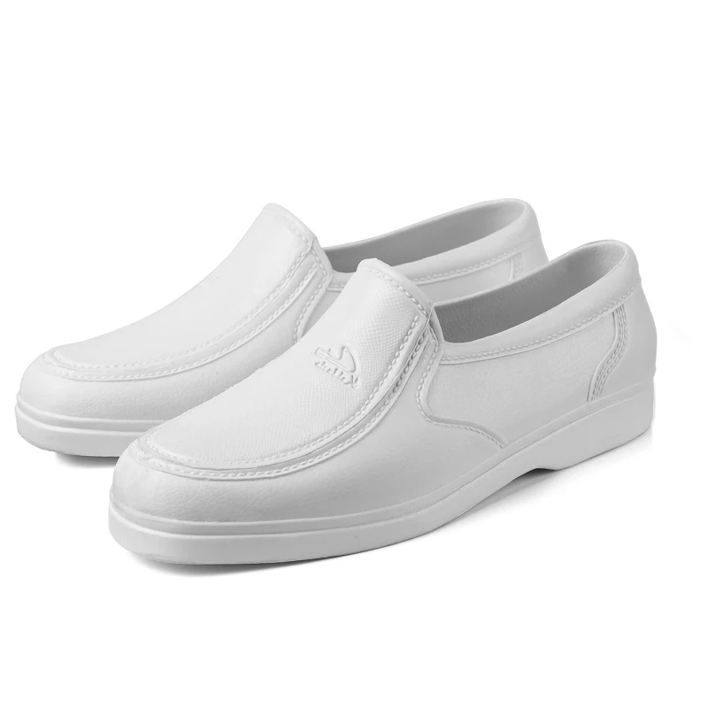 

Водонепроницаемые белые резиновые сапоги с низким вырезом для рабочих резинок, мужские противоскользящие, износостойкие, легко чистящиеся, строительная площадка B...