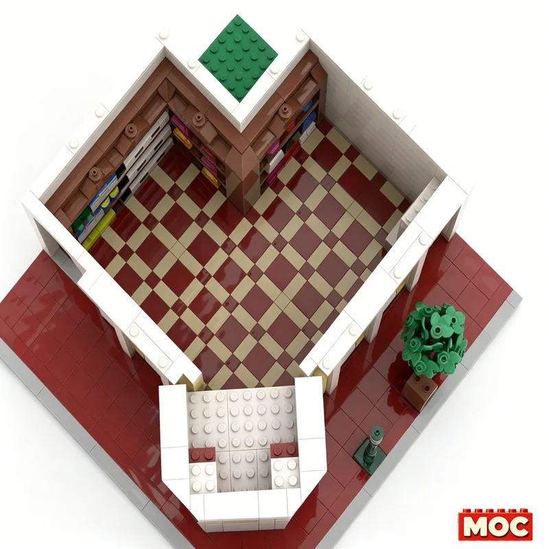8121Pcs Block Three Deluxe Main Street USA Bundle Custom Building Blocks Modular City Street Scene Model Education Assembly Toy