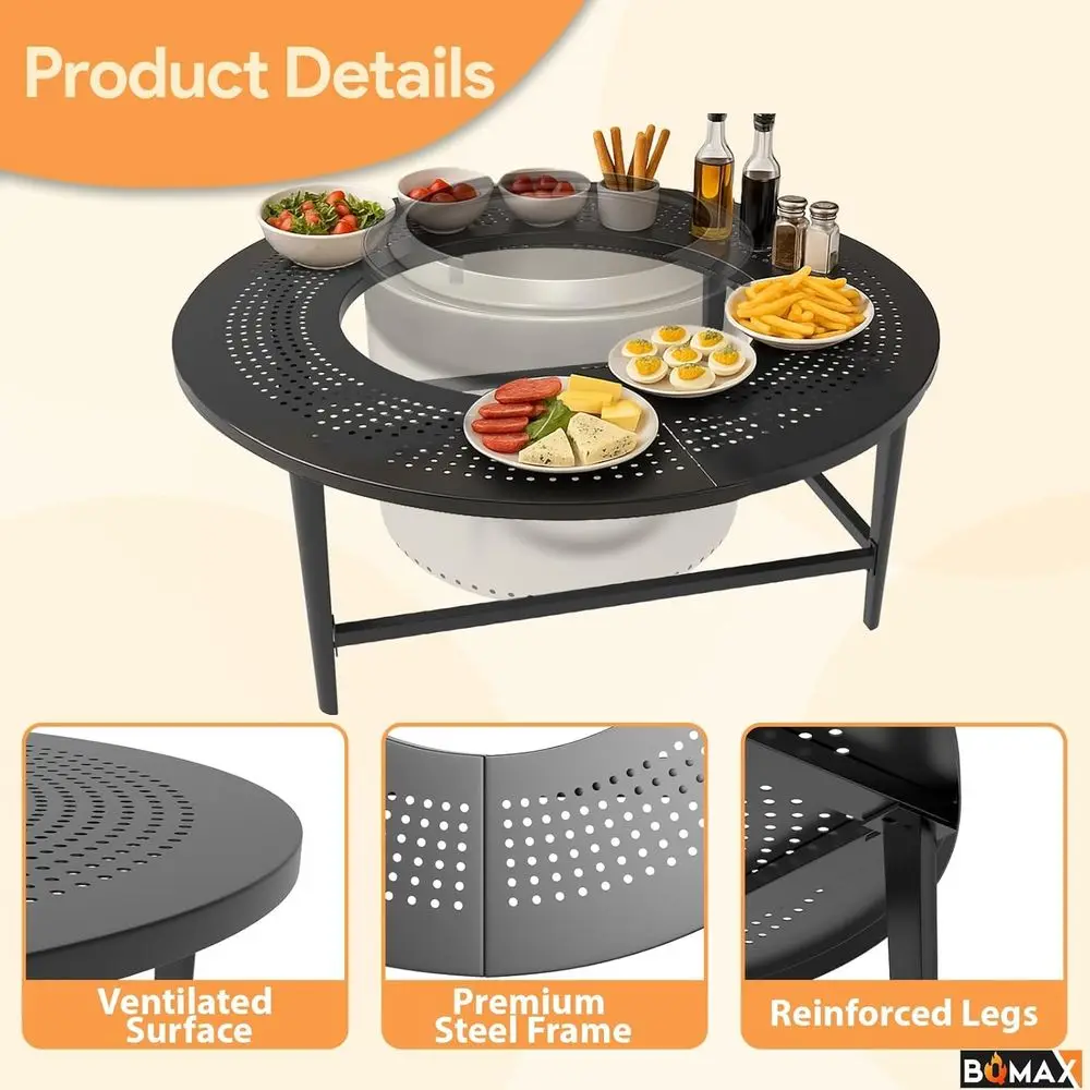 طاولة حفرة النار الخارجية التي لا يدخن للموقد المنفرد يوكون ونار النار، محيطة فولاذية حرق الخشب لحفر النار