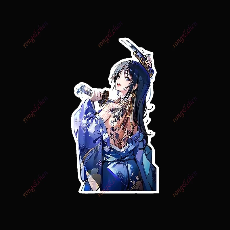 

Funny Car Sticker Japanese Geisha for Car Motorcycle Racing Helmet Laptop Trunk Body Car Window Surfboard Waterproof PVC Decals