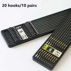 20 Hook /10 Pair of New Fine Packaging Fishing Tackle Fishing Line Double Hook Manual Double Hook Fishing Hook Bait