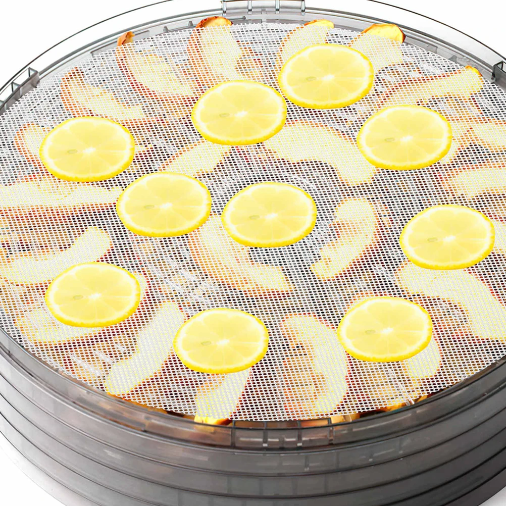 

10 Pcs 33cm Round Silicone Drying Pad with 4cm Hole Food Dehydrator Mat for Fruits Vegetables Jerky Reusable Lab Equipment