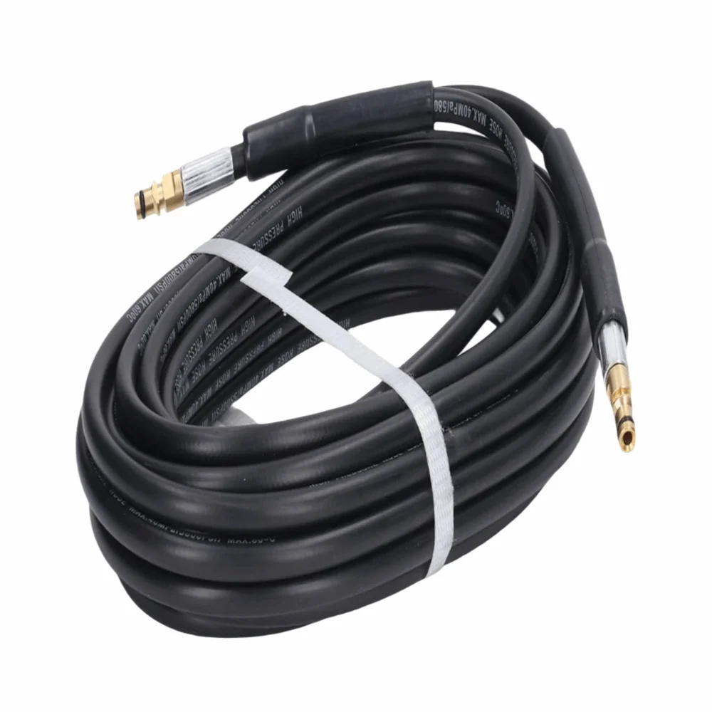 5800 PSI Pressure Washer Hose 15M 49FT Rubber Material Power Washer Hose Quick Connect Replacement Pressure Washer Hose