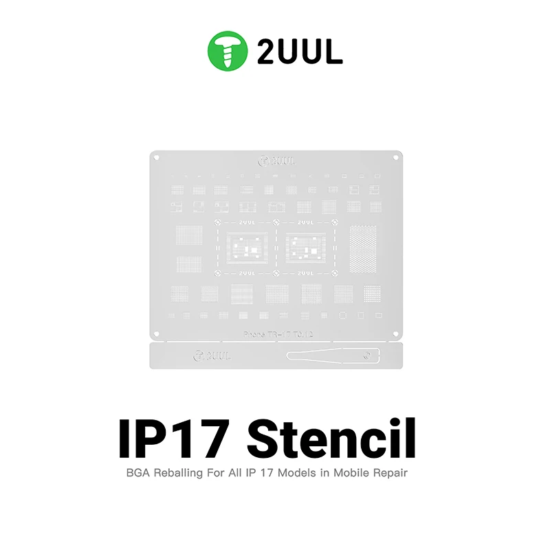 

2UUL BG03 Reballing Stencil for Phone 17 Series BGA Reballing Reballing Stencil Steel Mesh Solder Template