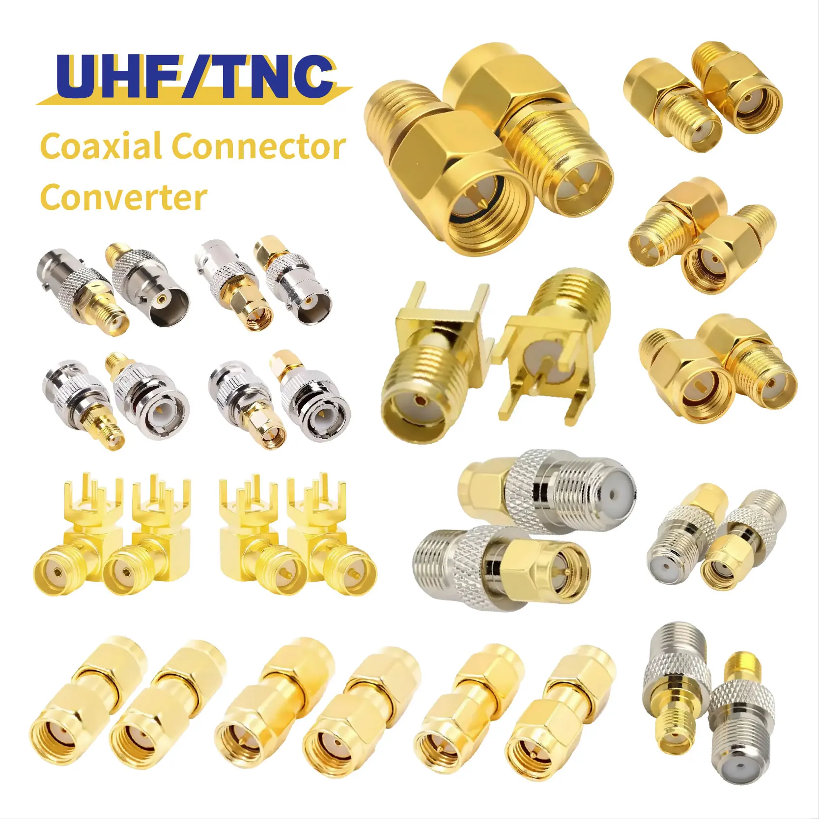 

5pcs SMA Male To RP-SMA Female BNC TNC Connector Converter Antenna Radio Coupler Adapter