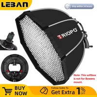 Triopo 55cm 65cm 90cm 120cm Speedlite Portable Octagon Umbrella Softbox + Honeycomb Grid Outdoor Flash  SoftBox for Godox Canon