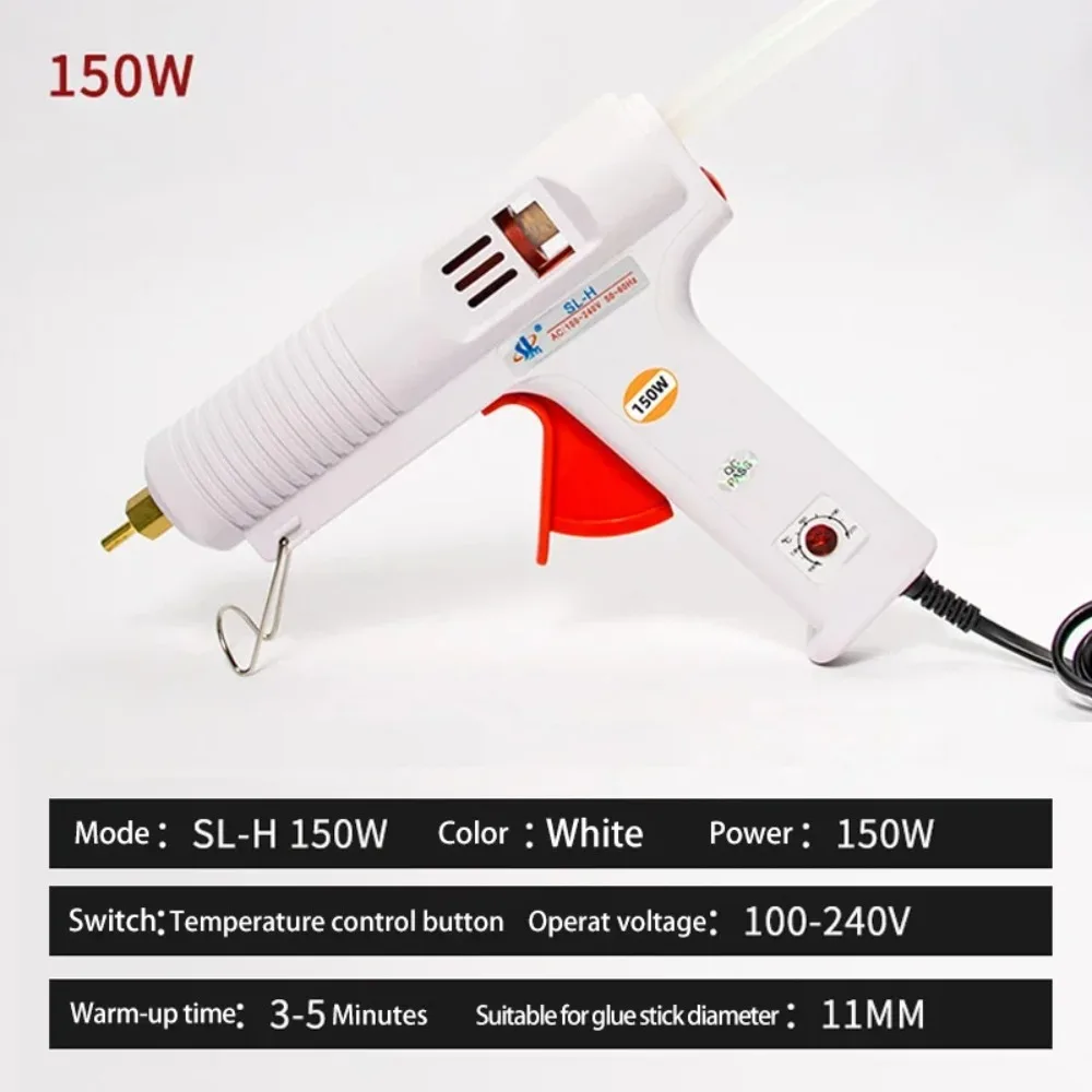 80 W/150 W Hot Melt Lijmpistool Met Temperatuurregeling Thermostaat, voor Thuis DIY Industriële Productie 11mm Lijmstift