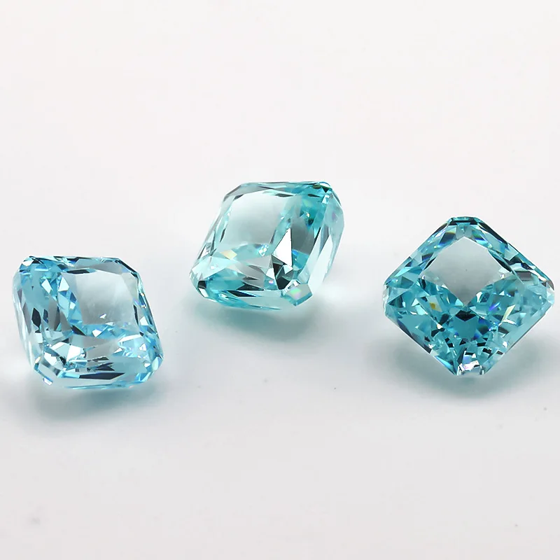 5x5mm Quadratische Achteckige Radiant Crushed Ice Cut Lose CZ-Steine 5A Verschiedene Farben Kubisches Zirkonium Synthetische Edelsteine für Schmuck – Detail 24