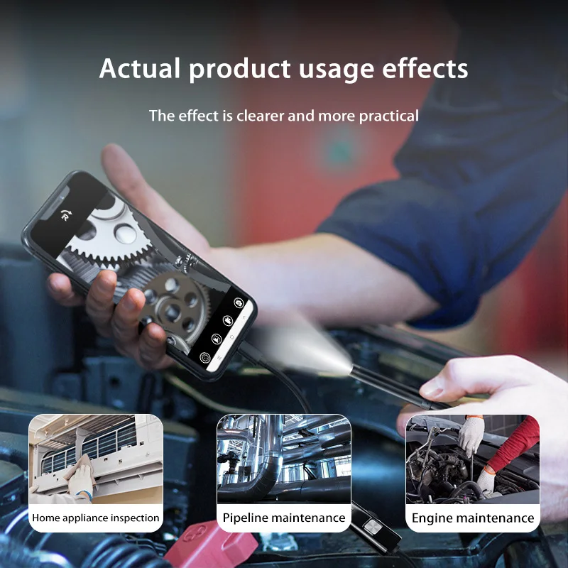 New Android Endoscope Camera 2 IN1 Micro USB Type C Borescope Mini Camera Waterproof LED Car Inspection For HUAWEI XIAOMI PC