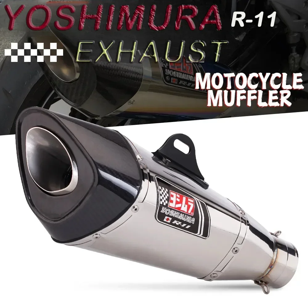 General purpose 60mm motorcycle Yoshimura R11 exhaust escape modified silencer for R1 Z900 Ninja400 Z1000 CBR1000RR