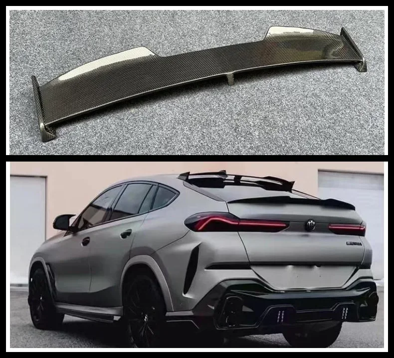 

LD Style REAL CARBON FIBER REAR LIP WING TRUNK LIP ROOF TOP SPOILER For BMW X6 G06 2020 2021 2022 2023