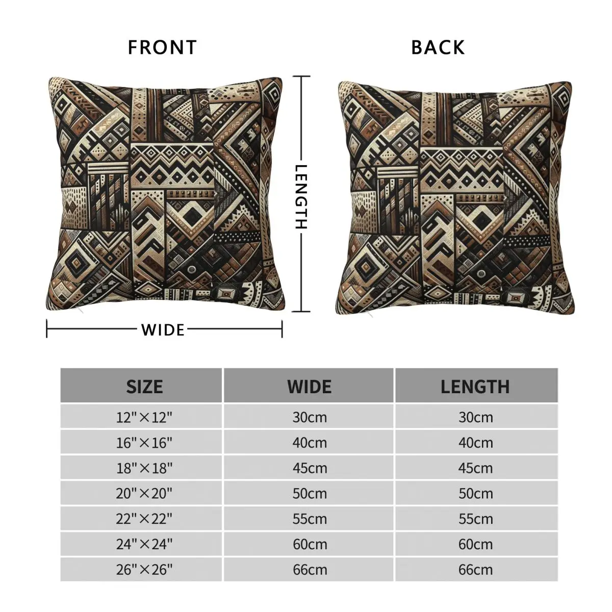 Artisanal Africa Tribal Ethnic Square Pillowcase Polyester Linen Velvet Creative Decorative Pillow Room Cushion Cover Wholesale