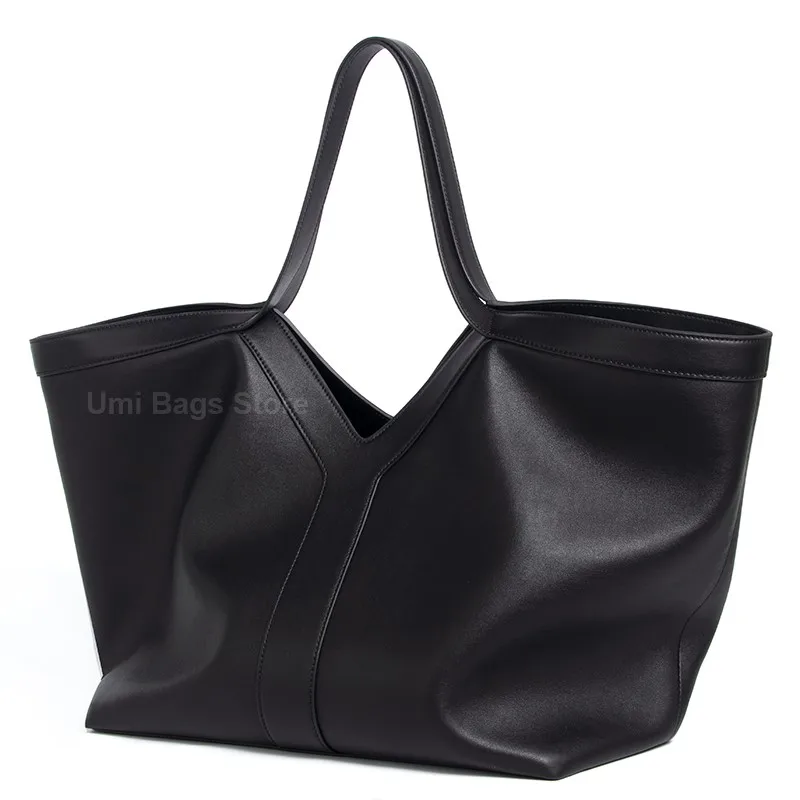 

High-end Brand Genuine Leather Women's Tote Bag Retro Large Capacity Underarm Bag New Y Letter Design Versatile Shoulder Bag