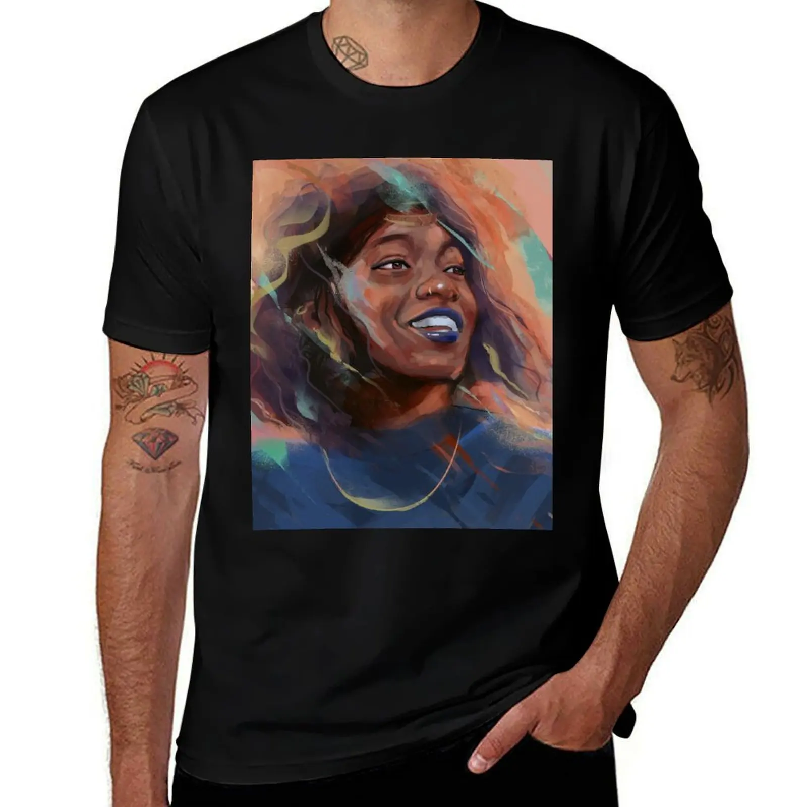 What are you drawing Ryan? // 406, Little Simz T-Shirt Simple Casual Short Sleeve Cotton T-Shirt
