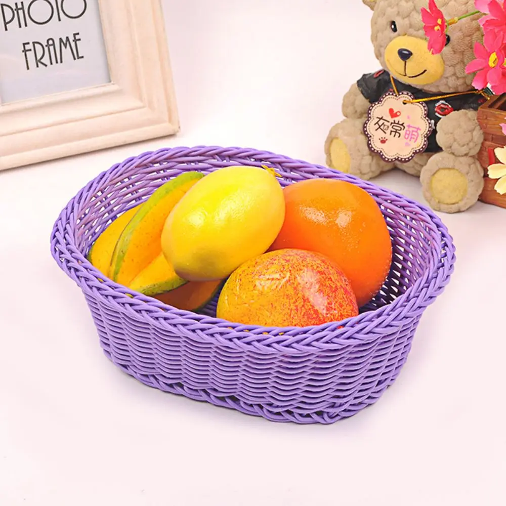 Hardness Rattan Wicker Woven Serving Baskets Household Multistyles Drain Chopstick Fork Spoon Holder Handwoven