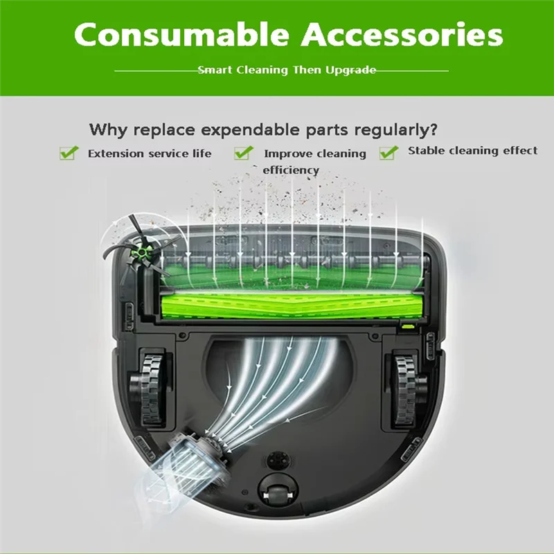 ABBK-piezas de repuesto, cepillo lateral, filtro Hepa, bolsa de polvo para Irobot Roomba S9 S9 + S9 Plus 9150 9550, accesorios para el hogar