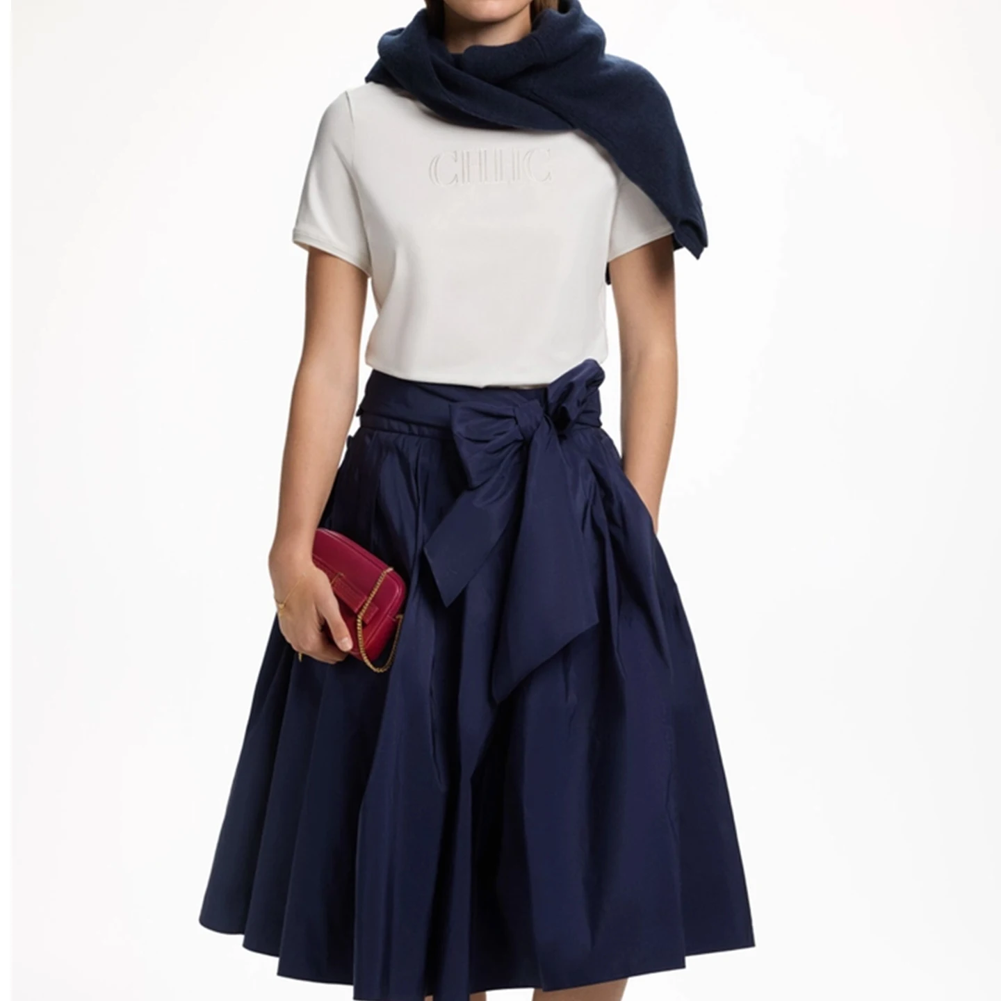 CH Günstige Kleidung - Damen Kurzarm-Rundhals-Baumwoll-T-Shirt mit Schriftzügen - Lässiger koreanischer Street-Style - Ästhetisches Oberteil – Detail 6