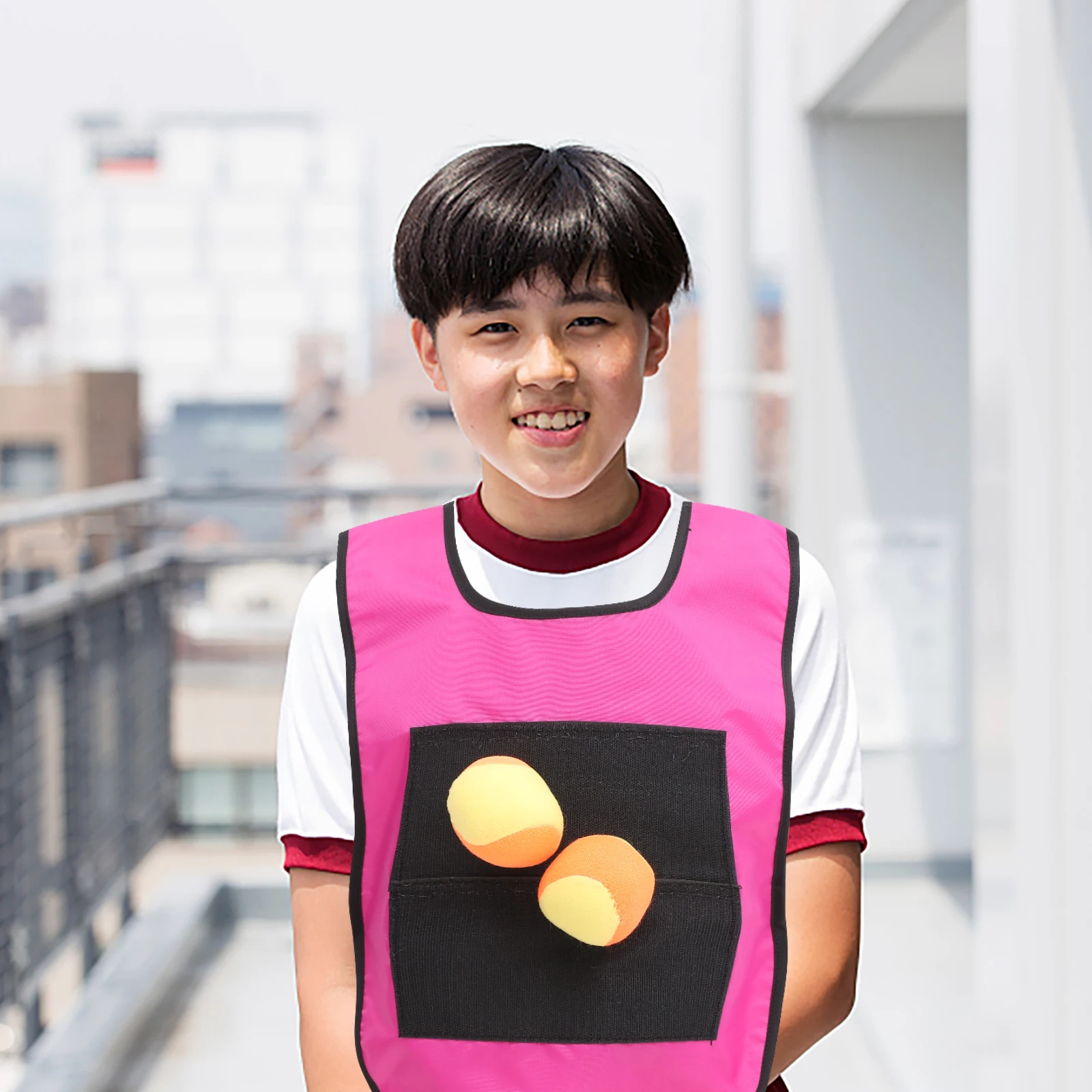 

10 pcs Sticky Vest 10 Soft Balls Premium Kids Self Stick Toss Sticky Vest For Ball Catch Game