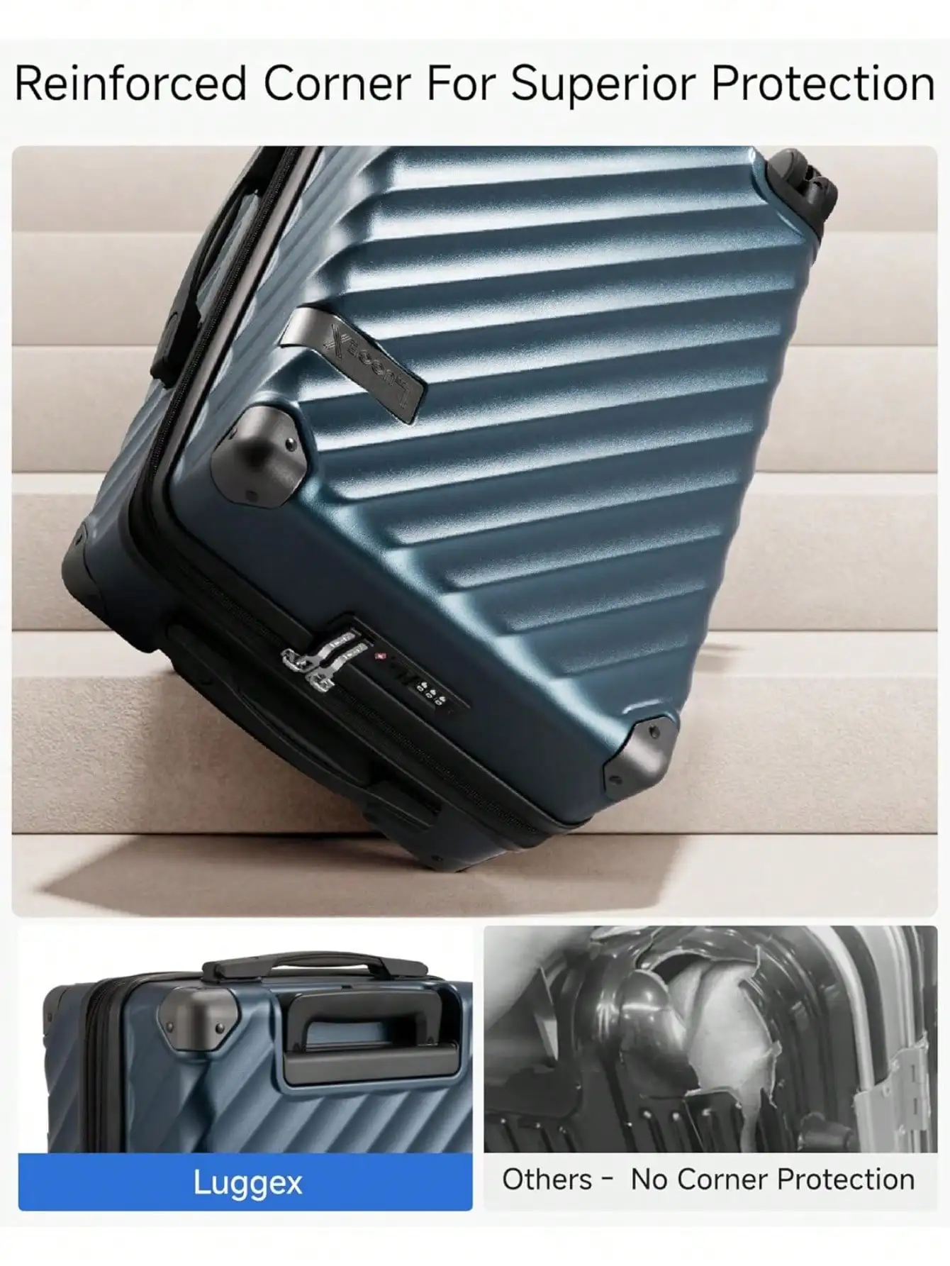 1pcs New 20/28 Inch Luggage With Spinner Wheels, Polycarbonate Expandable Hard Shell Suitcase