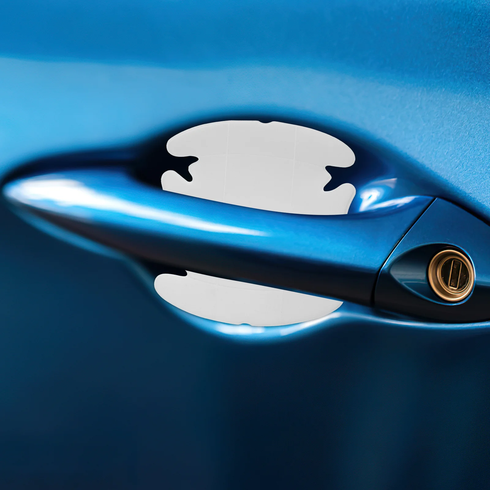 

4pcs Car Door Handle Protector Film Scratch Proof Waterproof Easy Install No Residue Adhesive For All Cars Suv Trucks Automotive