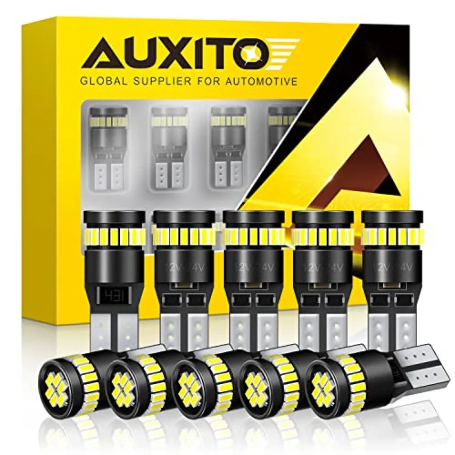 

【Spot goods】194 LED Light Bulb 6000K White 168 2825 W5W T10 Wedge 24-SMD 3014 Chipsets LED Replacement Light Kit Error Free for