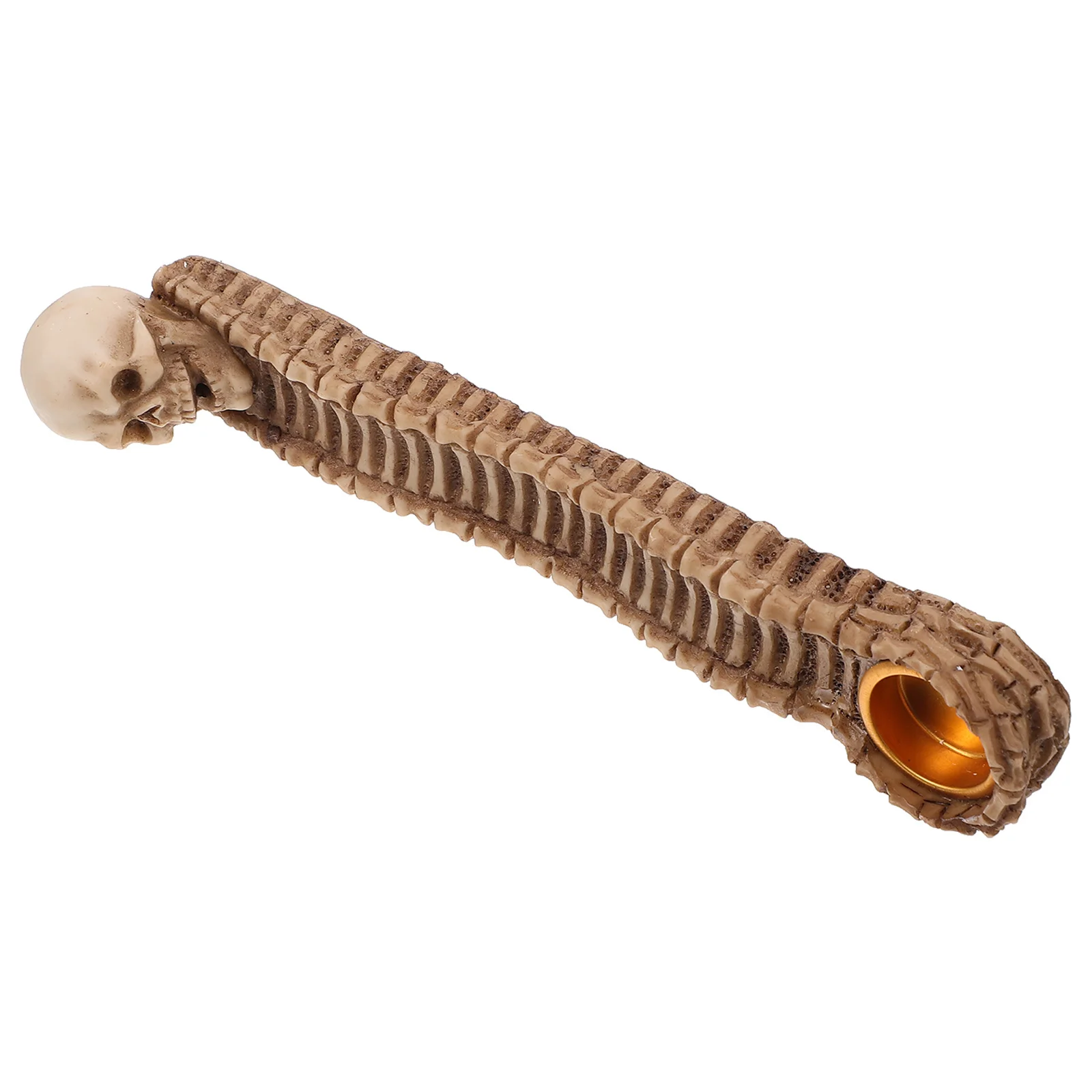 

Skull Ornaments Aromatherapy Container Incense Rack Retro Board Khaki Halloween Censer